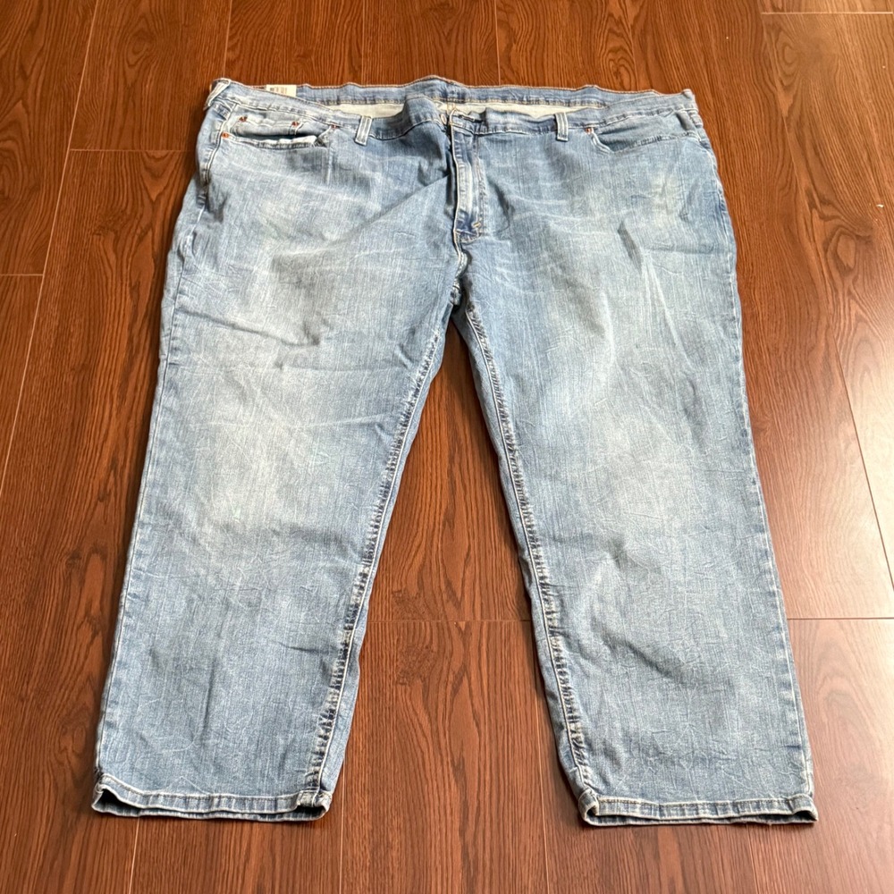 Levis 541 Athletic Fit Stretch Jeans Light Wash Blue 54x30 Mens Denim Pants